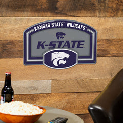 Kansas State University USA Embossed Steel Wall Sign, 11" x 17" - Collegiate Home