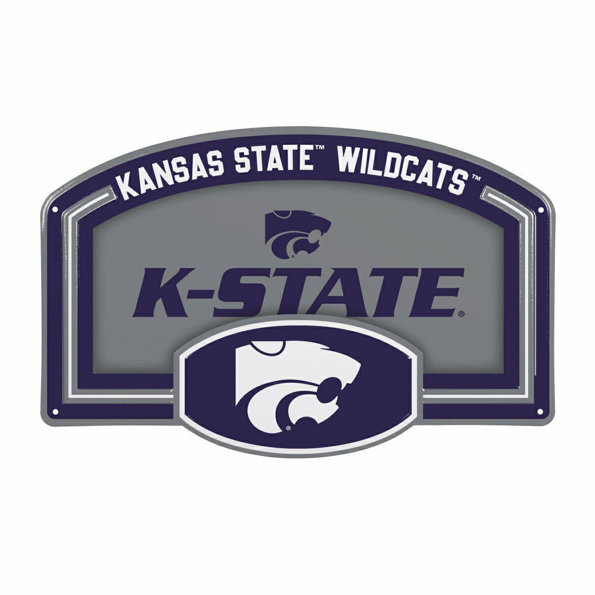 Kansas State University USA Embossed Steel Wall Sign, 11" x 17" - Collegiate Home