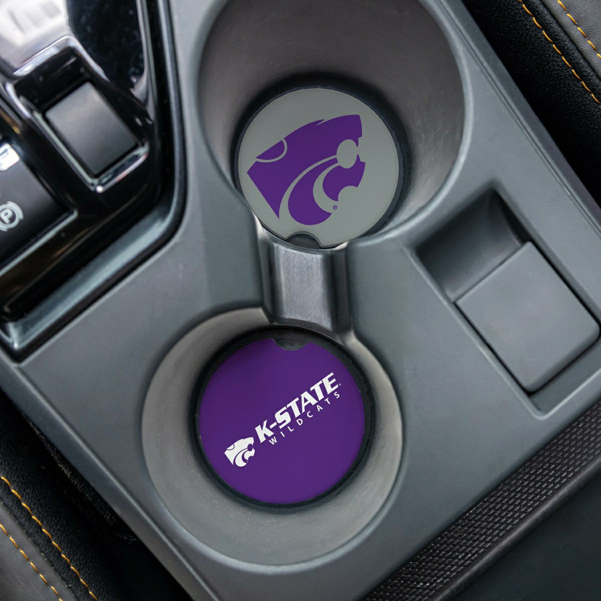 Kansas State University Car Coaster Set, 2pc - Collegiate Home