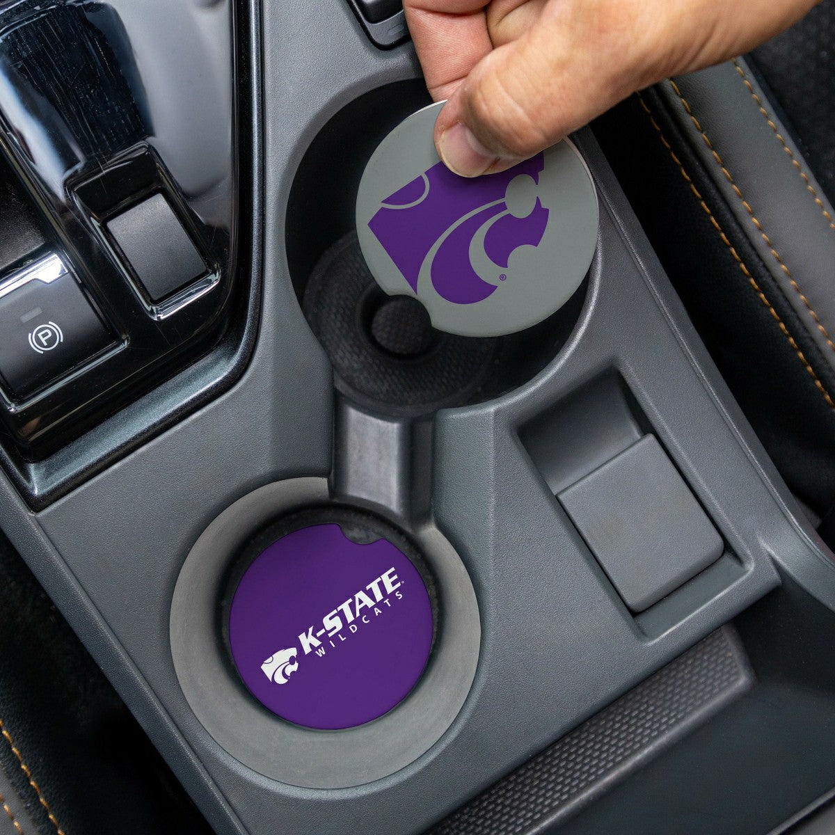 Kansas State University Car Coaster Set, 2pc - Collegiate Home