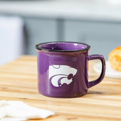 Kansas State University Ceramic Camp Cup with Enamel Finish, 14oz - Collegiate Home