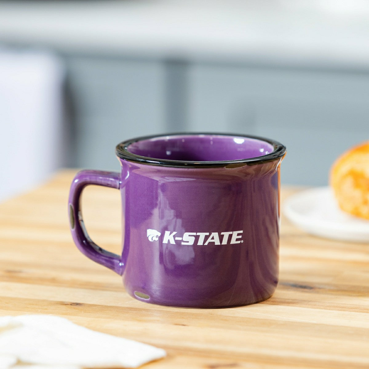 Kansas State University Ceramic Camp Cup with Enamel Finish, 14oz - Collegiate Home