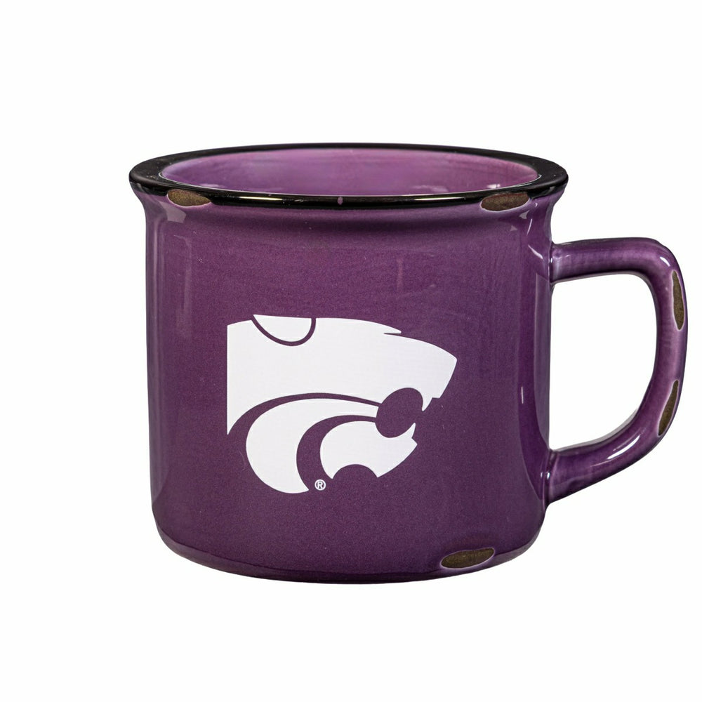 Kansas State University Ceramic Camp Cup with Enamel Finish, 14oz - Collegiate Home