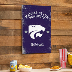 Kansas State University Wood Wall Sign, 16x24 - Collegiate Home