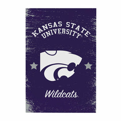 Kansas State University Wood Wall Sign, 16x24 - Collegiate Home
