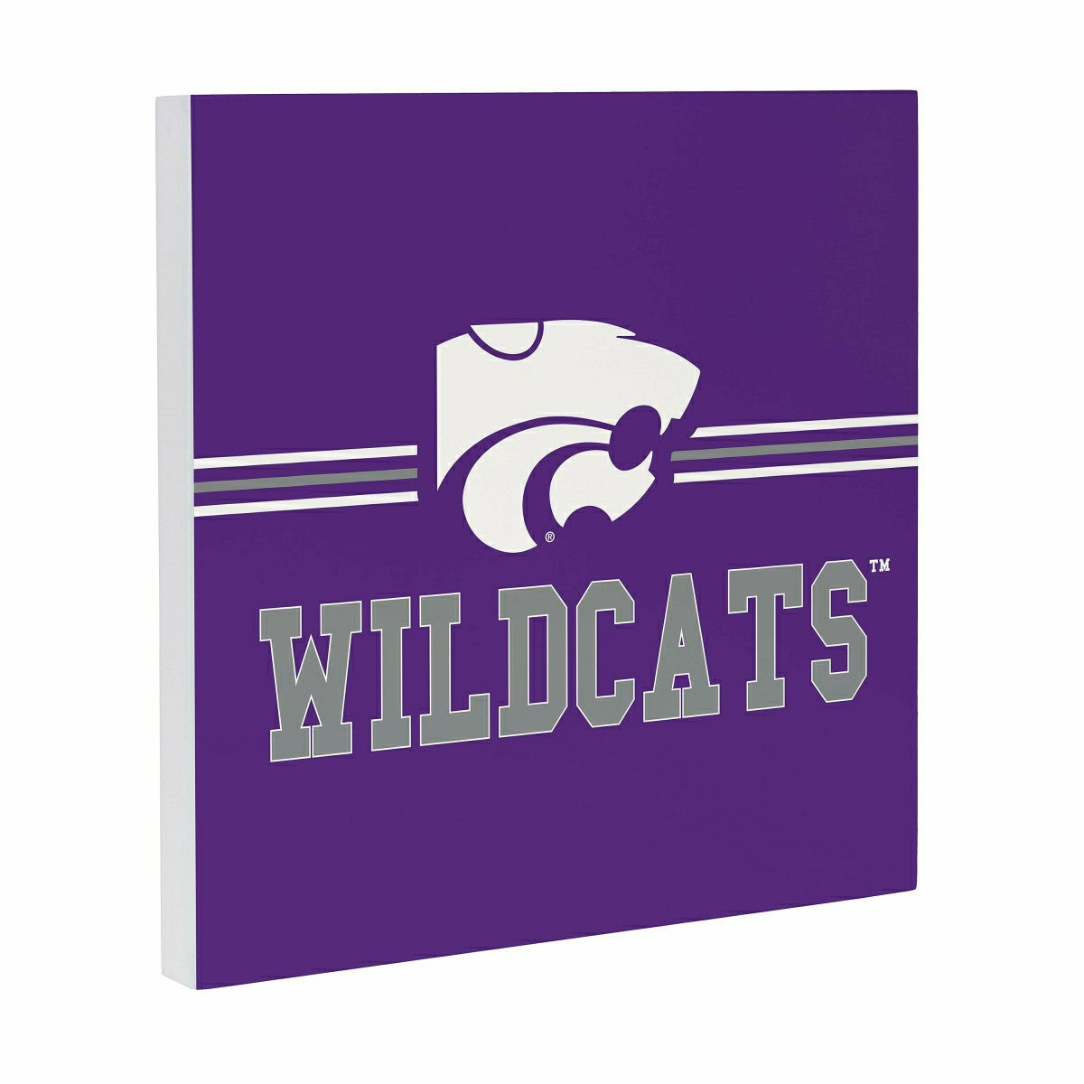 Kansas State University Wood Wall Sign, 12x12 - Collegiate Home