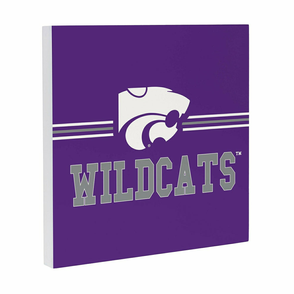 Kansas State University Wood Wall Sign, 12x12 - Collegiate Home