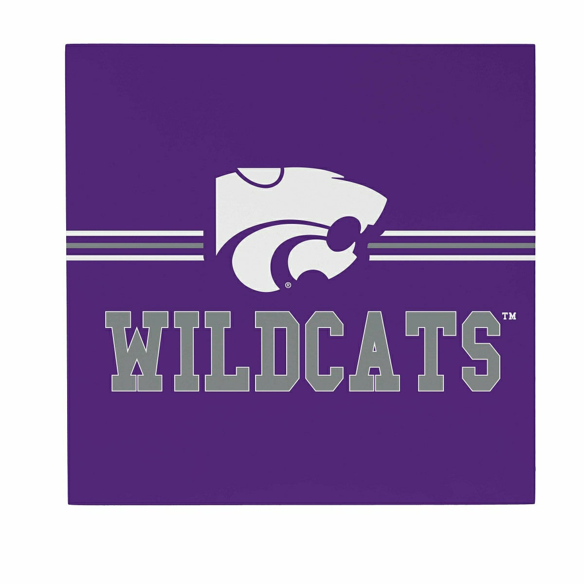 Kansas State University Wood Wall Sign, 12x12 - Collegiate Home