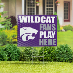 Kansas State University Coroplast Yard Sign "Fans Play Here" - Collegiate Home
