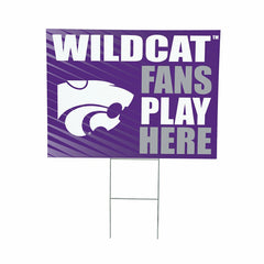 Kansas State University Coroplast Yard Sign "Fans Play Here" - Collegiate Home