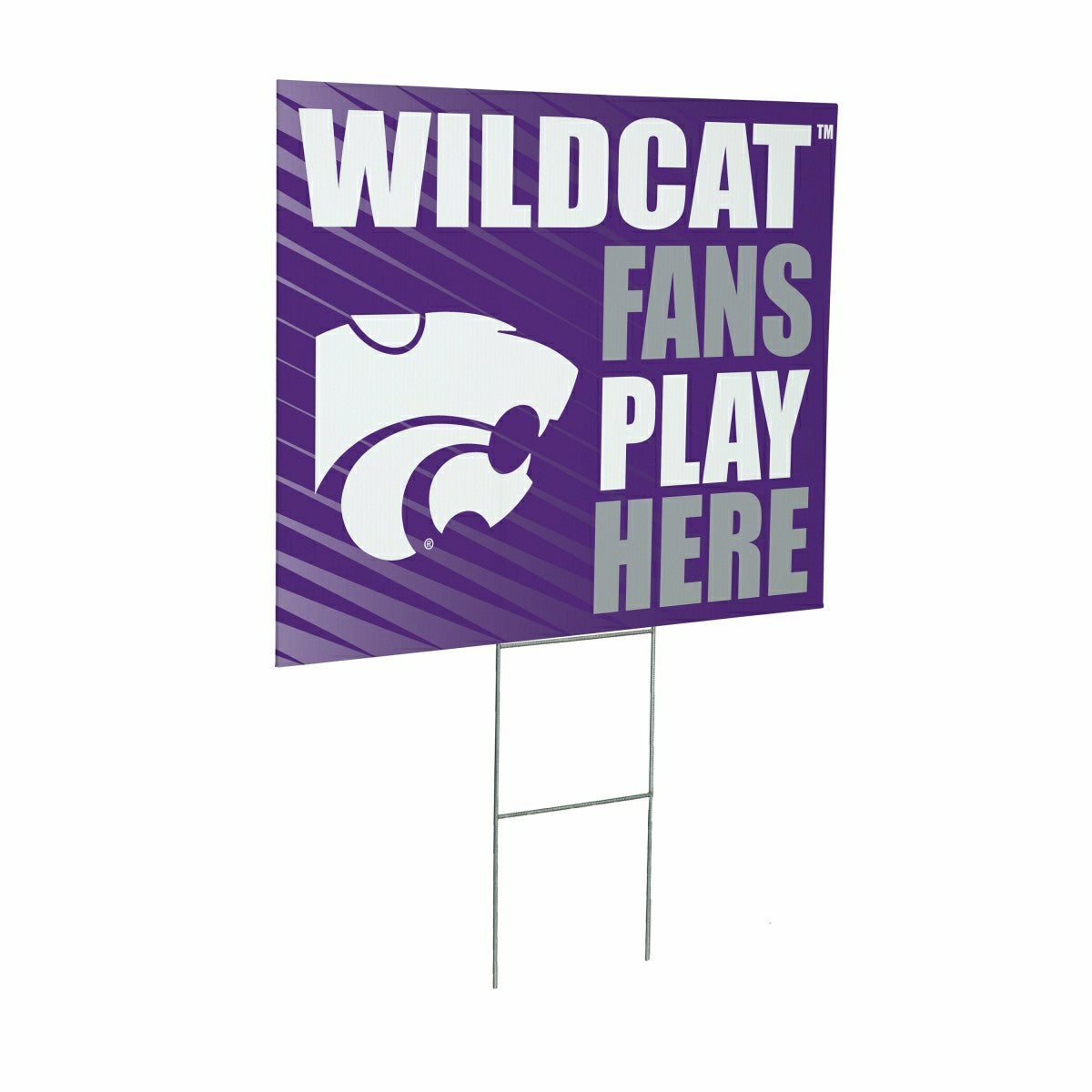 Kansas State University Coroplast Yard Sign "Fans Play Here" - Collegiate Home