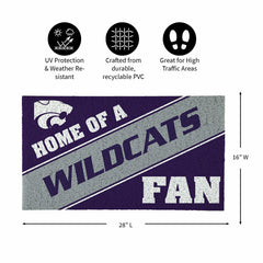 Kansas State University, PVC Mat COLOR, Home of a Fan - Collegiate