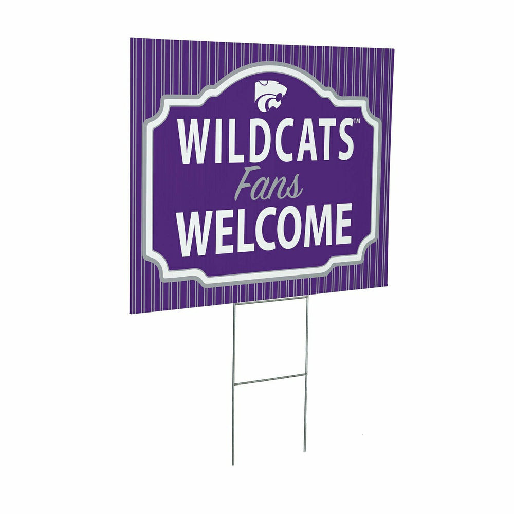 Kansas State University Coroplast Yard Sign, "Fans Welcome" - Collegiate Home
