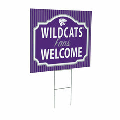 Kansas State University Coroplast Yard Sign, "Fans Welcome" - Collegiate Home