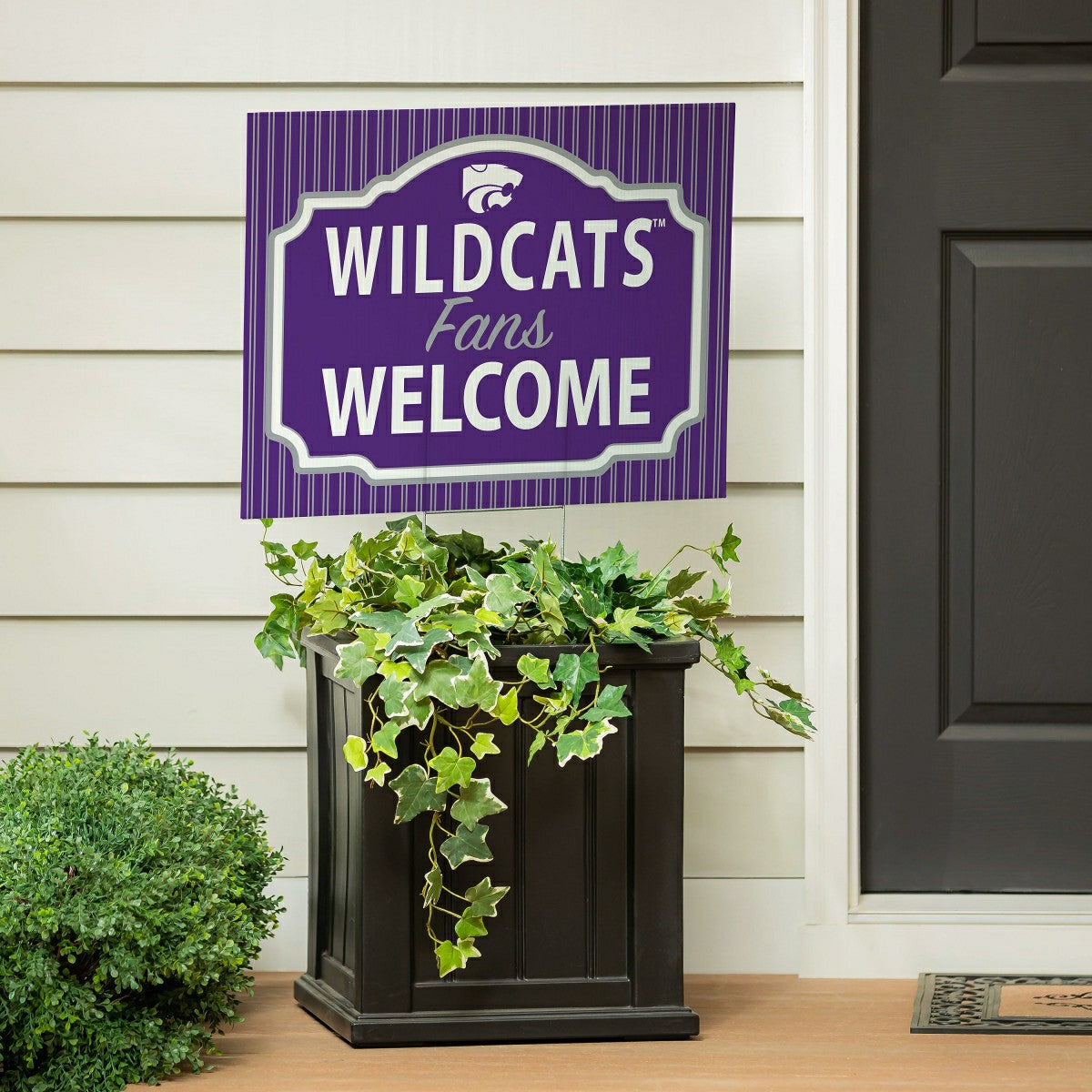 Kansas State University Coroplast Yard Sign, "Fans Welcome" - Collegiate Home