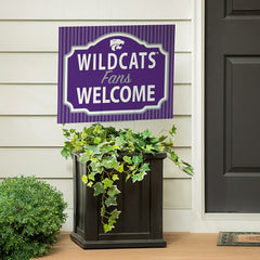 Kansas State University Coroplast Yard Sign, "Fans Welcome" - Collegiate Home