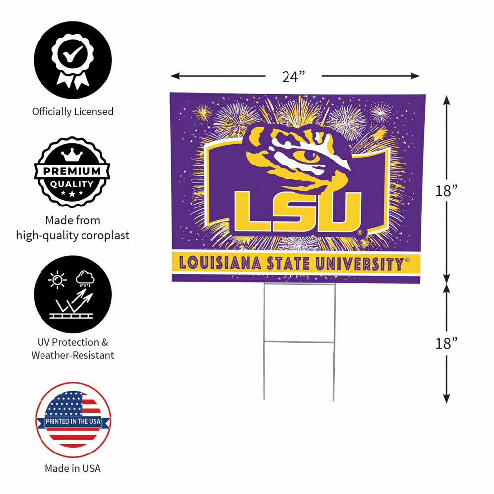 Louisiana State University Yard Sign, Patriotic - Collegiate Home