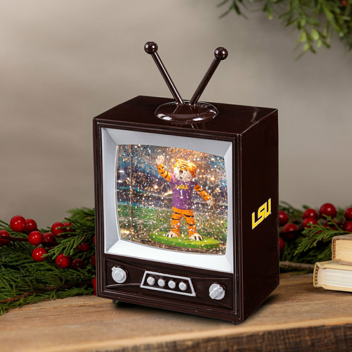 Louisiana State University Vintage TV Water Lantern - Collegiate Home