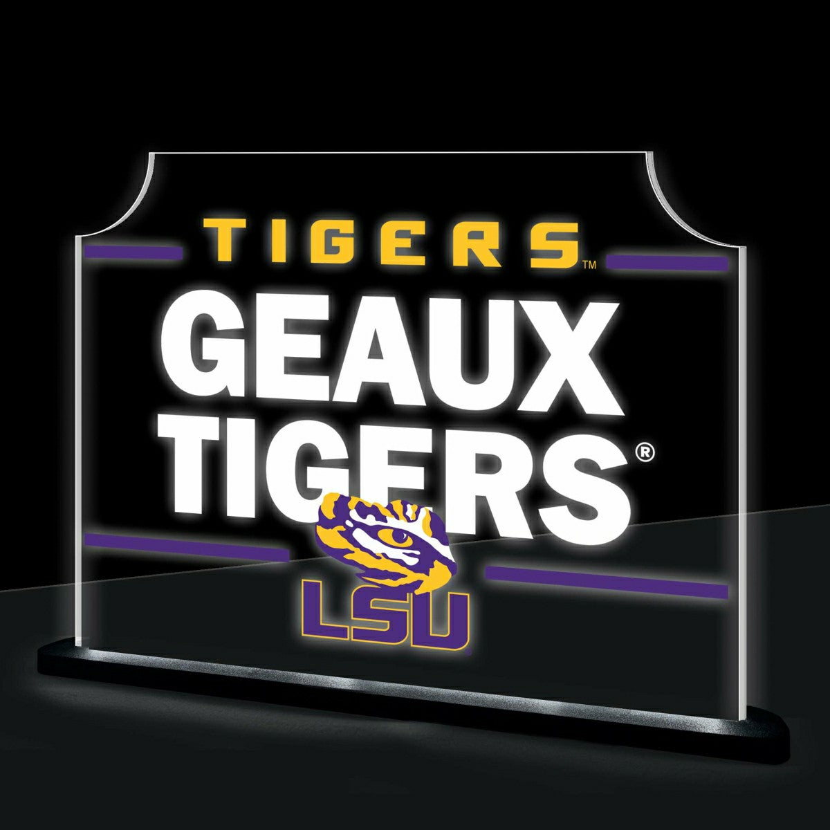 Louisiana State University College Rectangle Desklite LED Decor - Collegiate Home