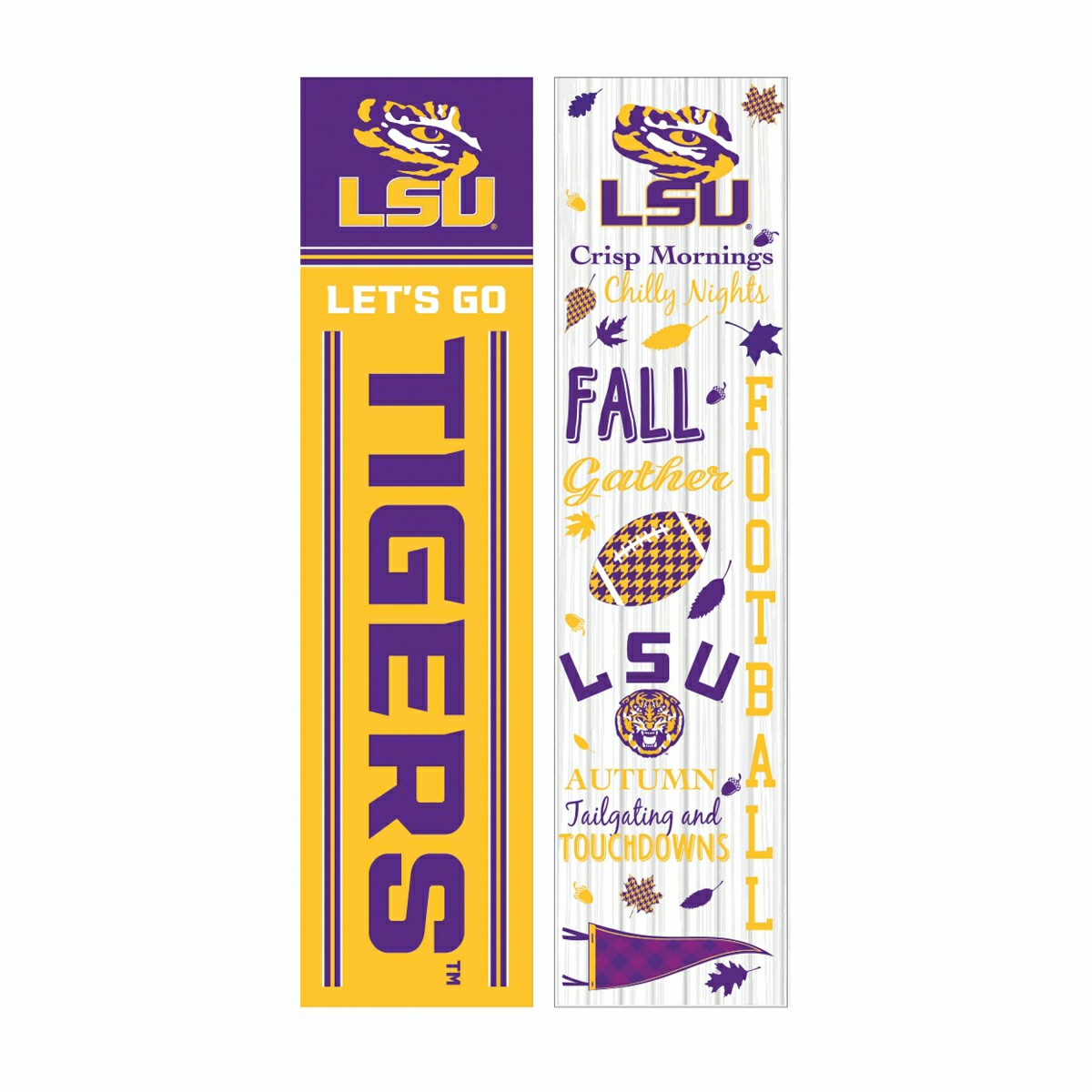 46" Double Sided Leaner, Louisiana State University, Fall Seasonal - Collegiate Home