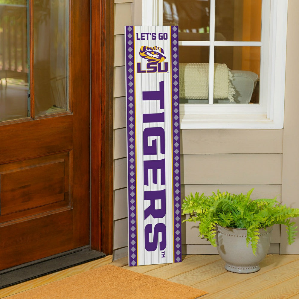 47" Double Sided Leaner, Louisiana State University, Christmas - Collegiate Home