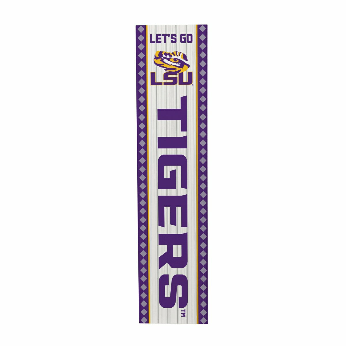 47" Double Sided Leaner, Louisiana State University, Christmas - Collegiate Home