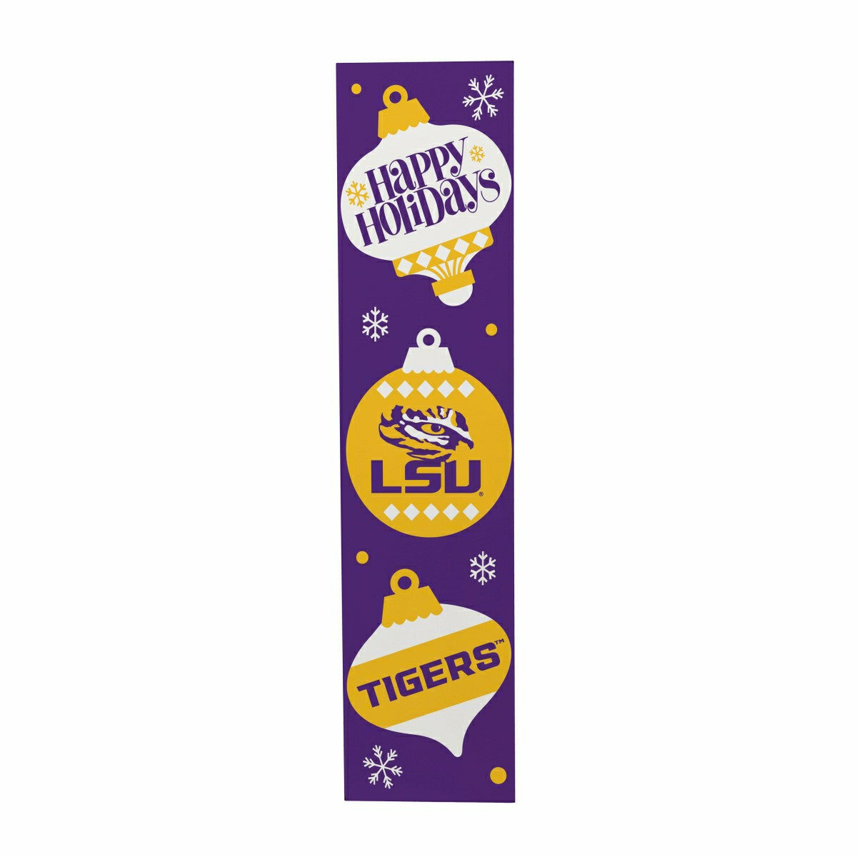 47" Double Sided Leaner, Louisiana State University, Christmas - Collegiate Home