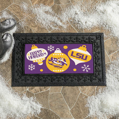 Louisiana State University Holiday Flocked Coir Sassafras Switch Mat,  - Collegiate