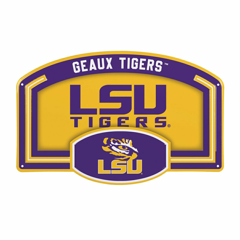 Louisiana State University USA Embossed Steel Wall Sign, 11" x 17" - Collegiate Home