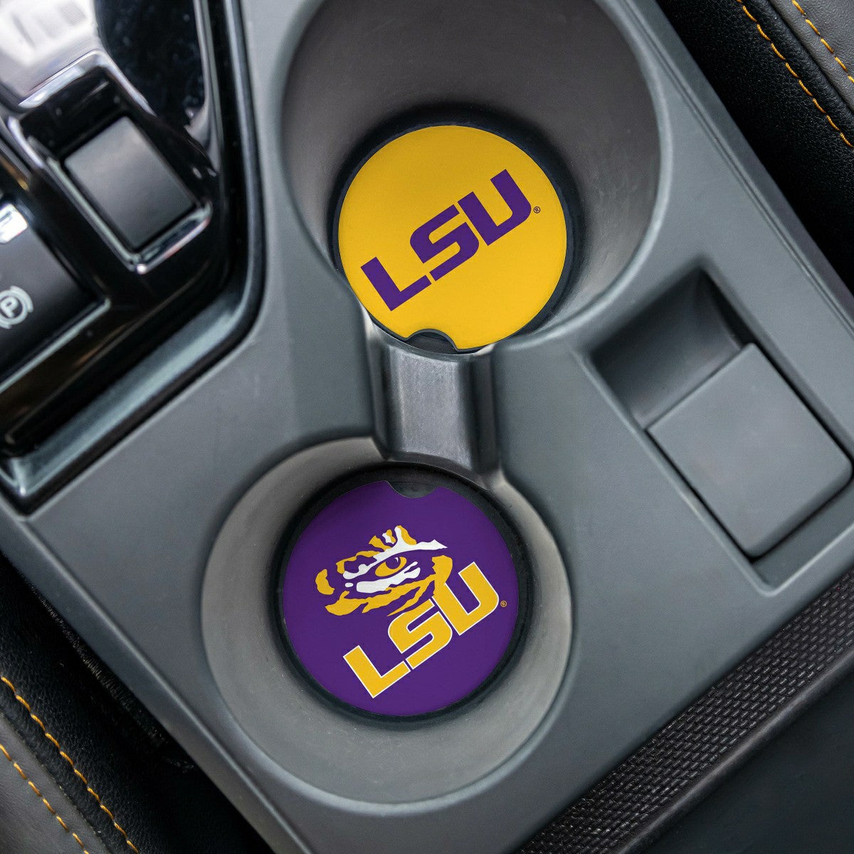 Louisiana State University Car Coaster Set, 2pc - Collegiate Home