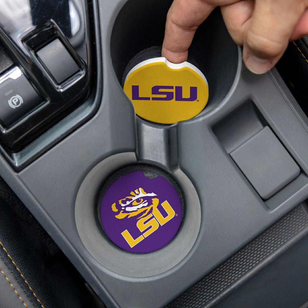 Louisiana State University Car Coaster Set, 2pc - Collegiate Home