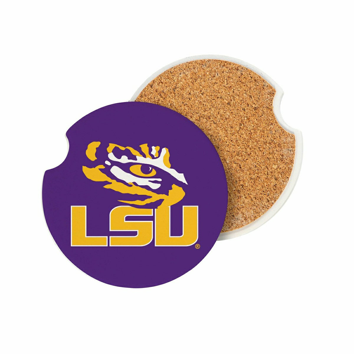 Louisiana State University Car Coaster Set, 2pc - Collegiate Home