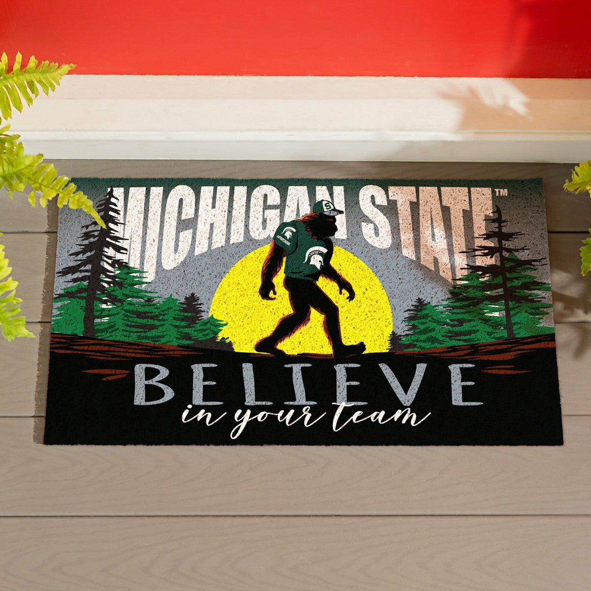 Michigan State University Bigfoot PVC Mat, 28"x16" - Collegiate