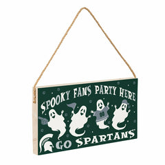 Michigan State University Halloween Wood Wall Sign, 6x11 - Collegiate Home