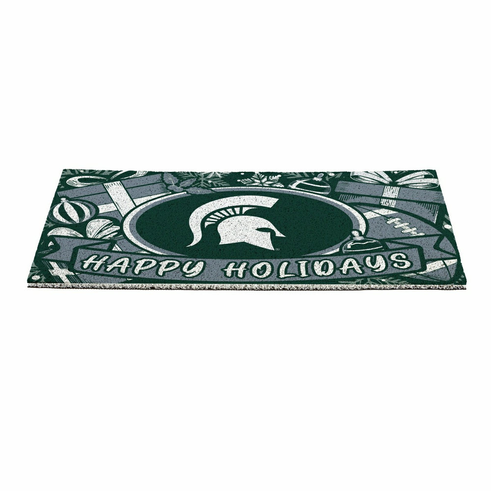 Michigan State University Holiday PVC Mat, 28"x16" - Collegiate