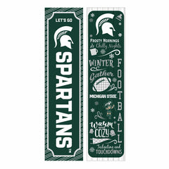 46" Double Sided Leaner, Michigan State University, Winter Seasonal - Collegiate Home