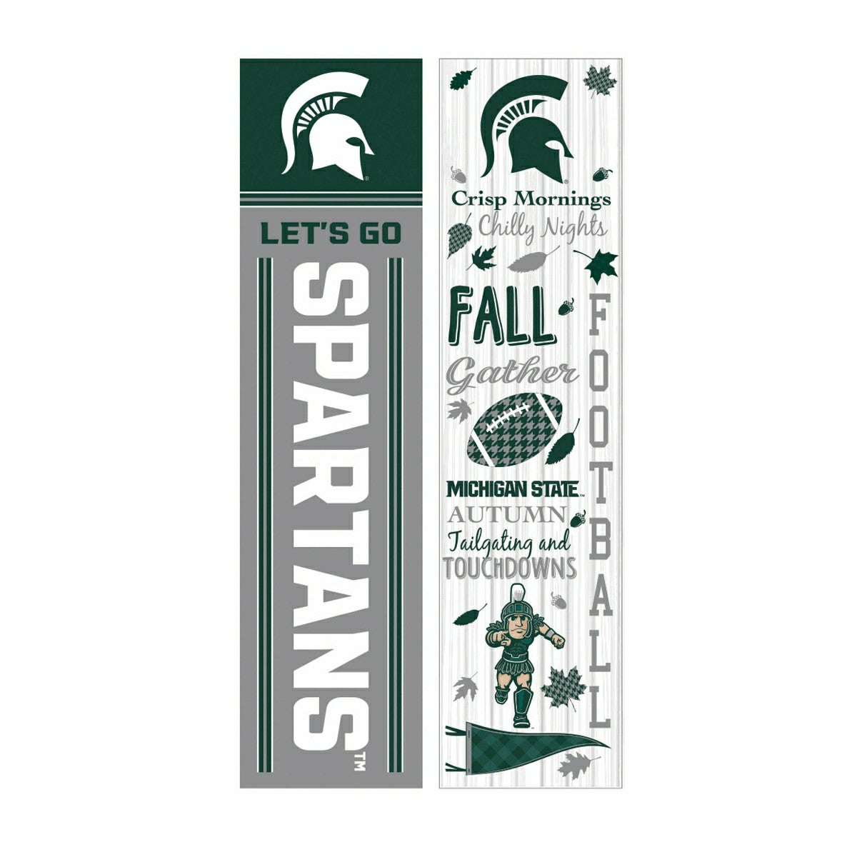 46" Double Sided Leaner, Michigan State University, Fall Seasonal - Collegiate Home