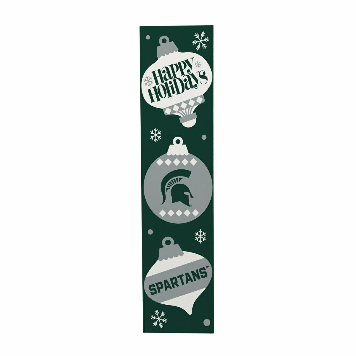 47" Double Sided Leaner, Michigan State University, Christmas - Collegiate Home