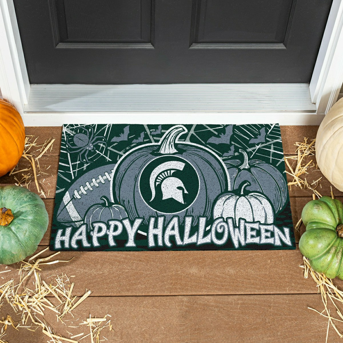 Michigan State University Halloween PVC Mat, 28"x16" - Collegiate