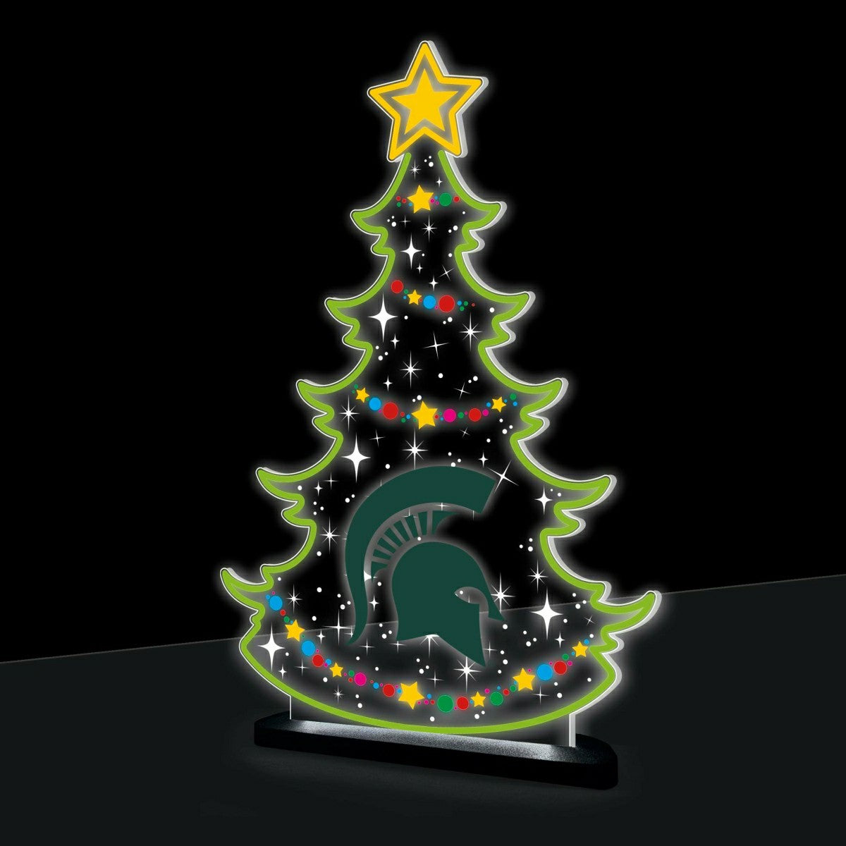 Michigan State University College Holiday Tree Desklite LED Decor - Collegiate Home