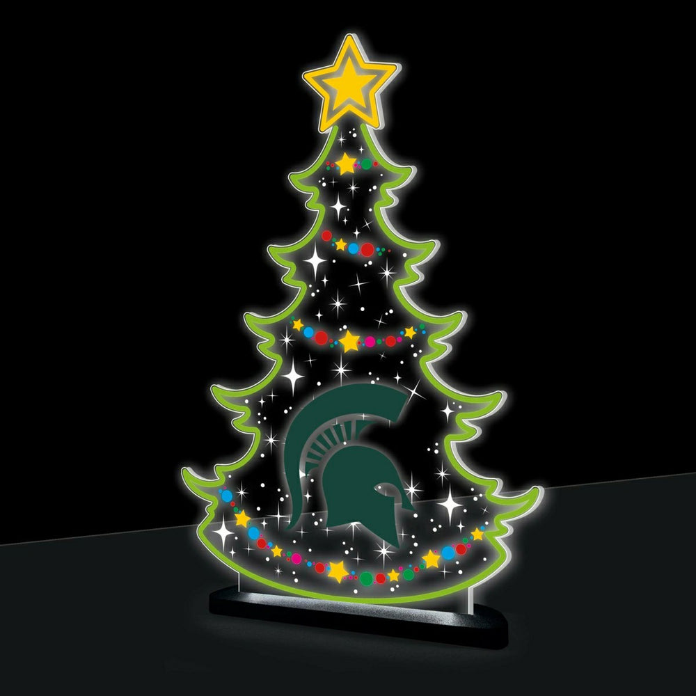 Michigan State University College Holiday Tree Desklite LED Decor - Collegiate Home