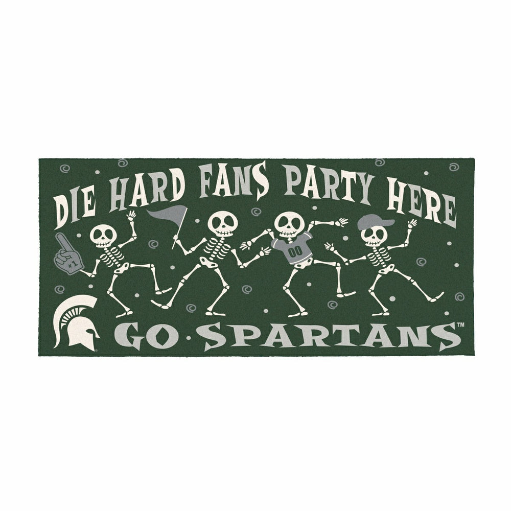 Michigan State University Flocked Coir Halloween Sassafras Switch Mat, - Collegiate