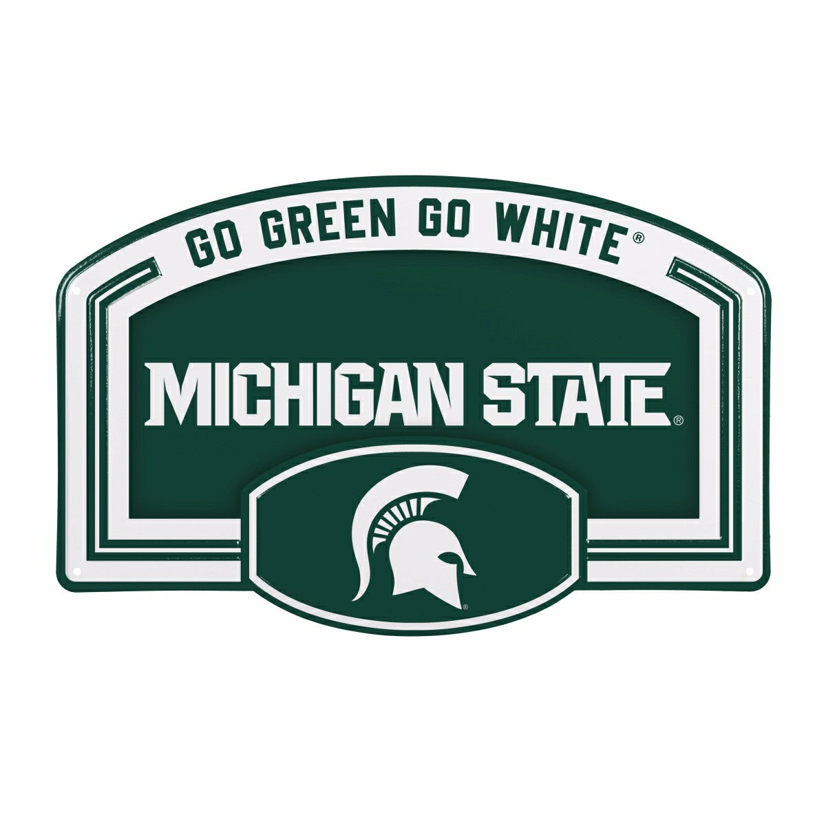 Michigan State University USA Embossed Steel Wall Sign, 11" x 17" - Collegiate Home