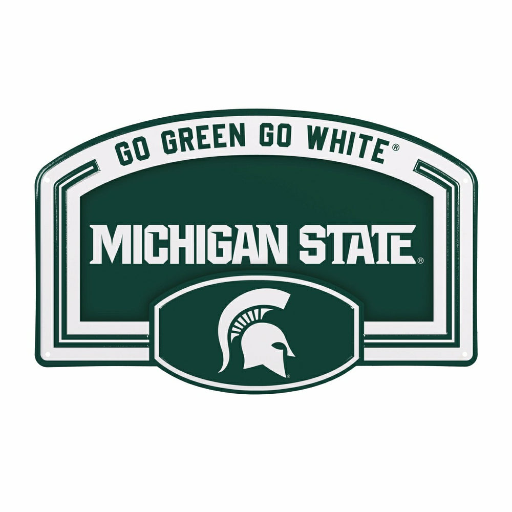 Michigan State University USA Embossed Steel Wall Sign, 11" x 17" - Collegiate Home