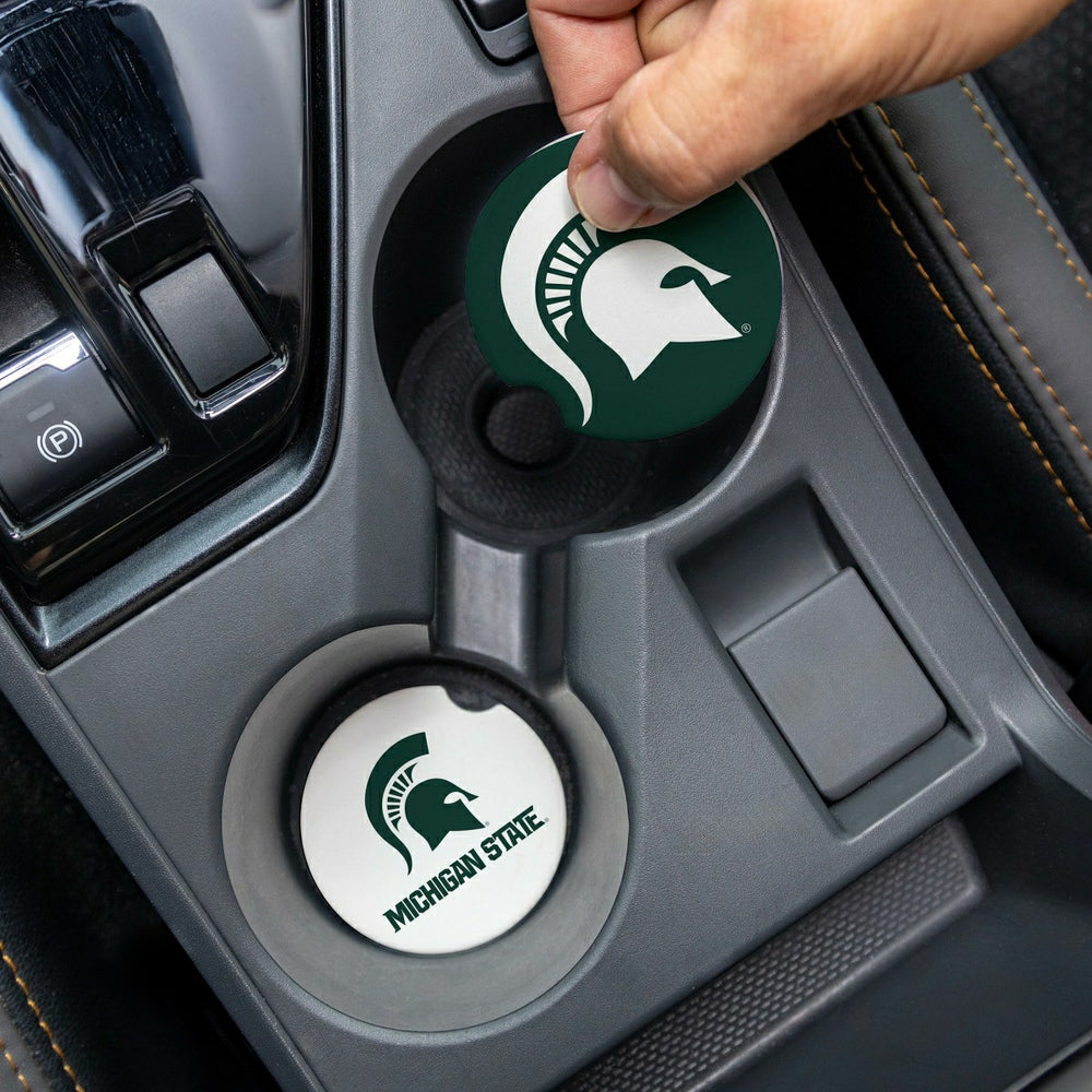 Michigan State University Car Coaster Set, 2pc - Collegiate Home