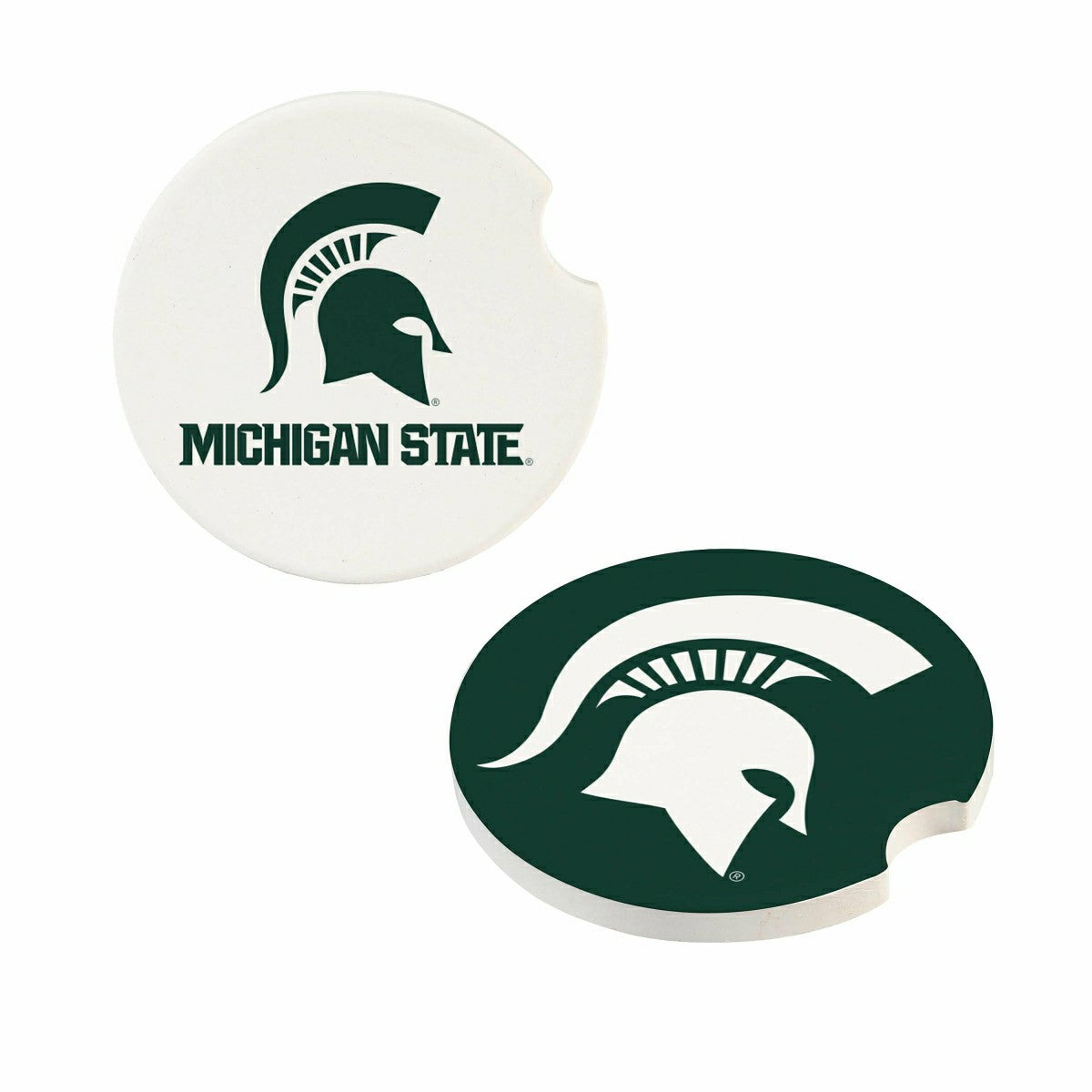 Michigan State University Car Coaster Set, 2pc - Collegiate Home