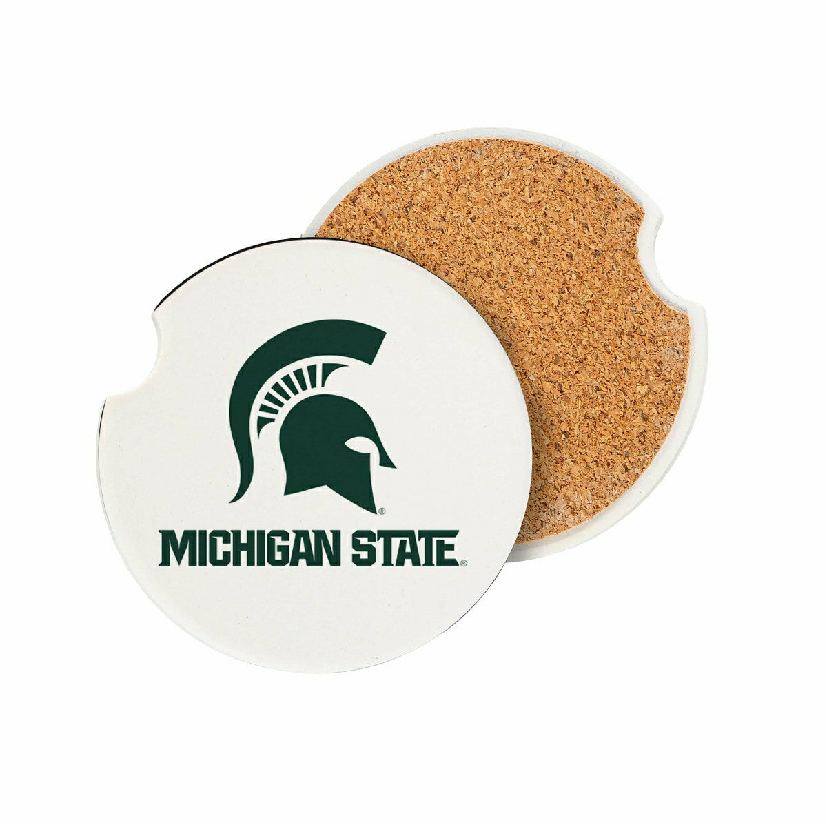 Michigan State University Car Coaster Set, 2pc - Collegiate Home