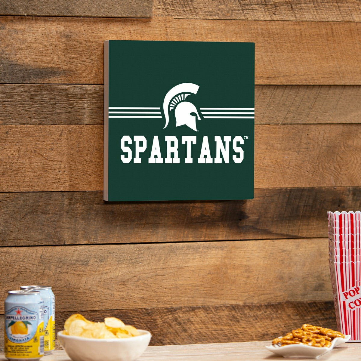 Michigan State University Wood Wall Sign, 12x12 - Collegiate Home