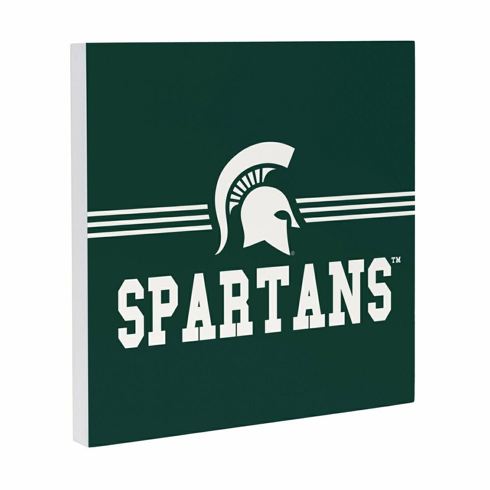 Michigan State University Wood Wall Sign, 12x12 - Collegiate Home