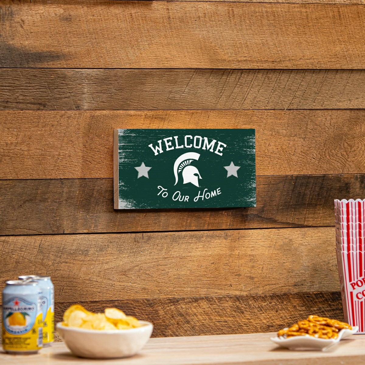 Michigan State University Wood Wall Sign, 6x11 - Collegiate Home